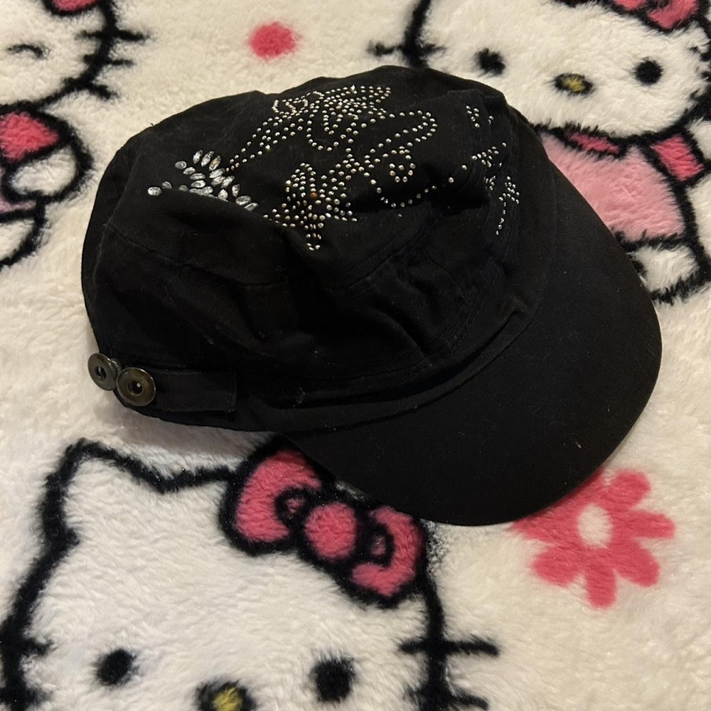 American Vintage Black Cap with Embellishments